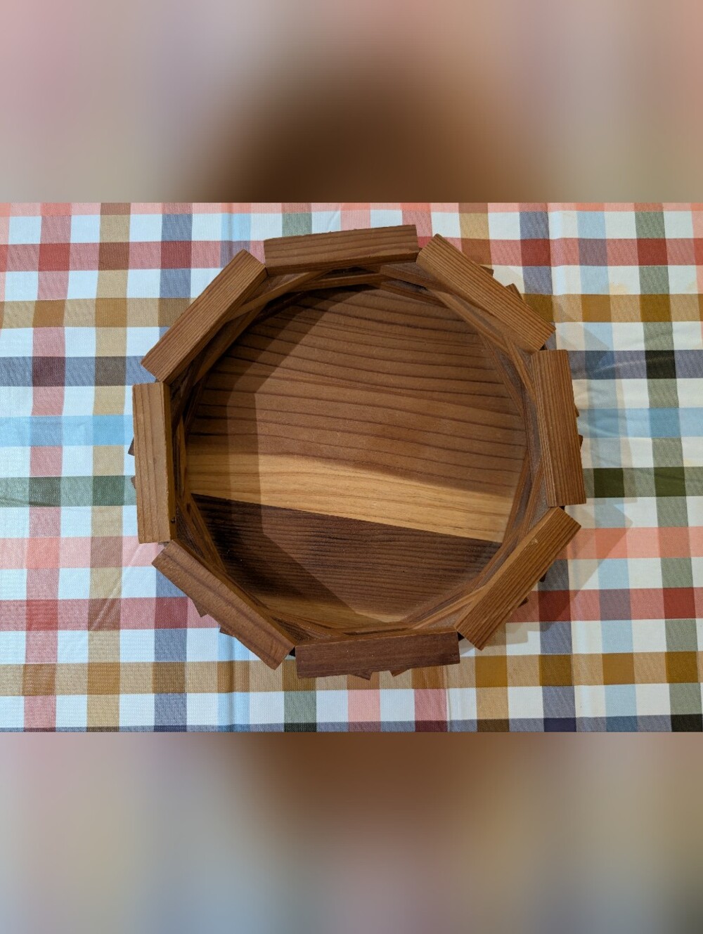 Redwood Octagonal Catchall Cady Tray - Warm Brown